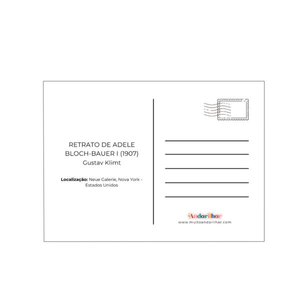 Cartão Postal "Retrato de Adele Bloch-Bauer l" - Imagem 2