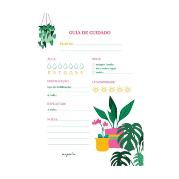 Bloco Cuidado com Plantas