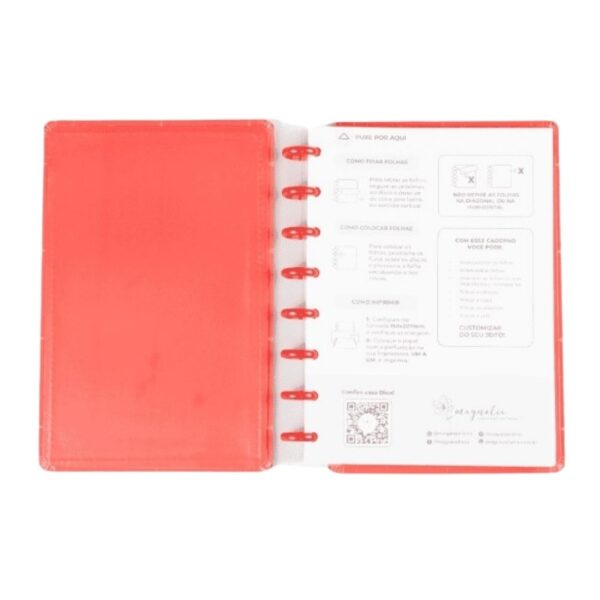 Caderno de Disco Mono Vermelho - Imagem 2