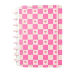 Caderno de Disco Xadrez Corações
