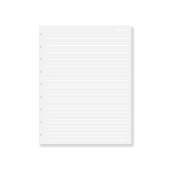 Refil Caderno de Disco Magnólia Pautado Linhas Brancas
